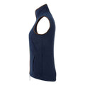 Navy-Brown - Side - Premier Womens-Ladies Artisan Fleece Gilet