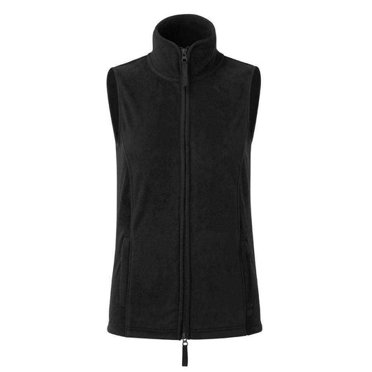 Black - Front - Premier Womens-Ladies Artisan Fleece Gilet