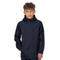 Navy - Side - Regatta Childrens-Kids Packaway Raincoat
