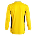 Lemon-Black - Back - SOLS Childrens-Kids Azteca Long Sleeve Football - Goalkeeper Shirt