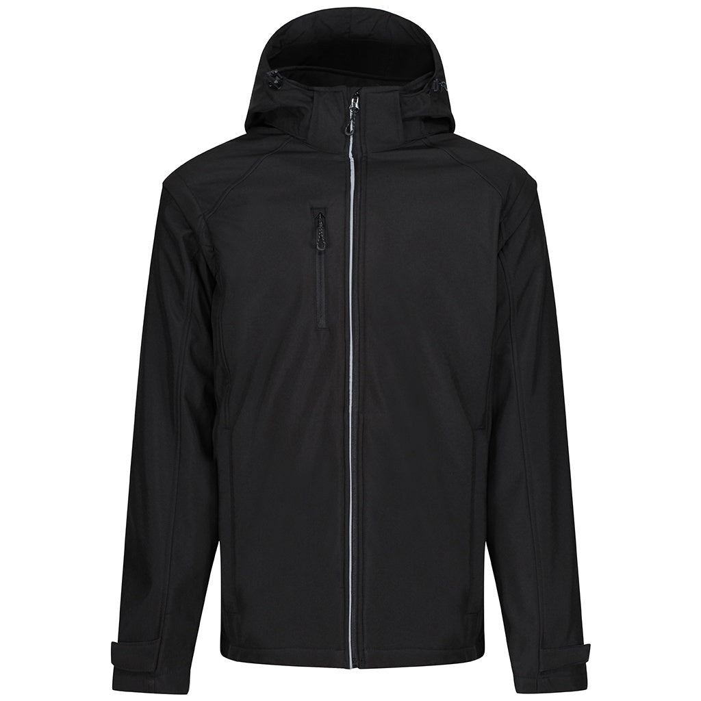 Black - Front - Regatta Mens Erasmus 4 In 1 Soft Shell Jacket