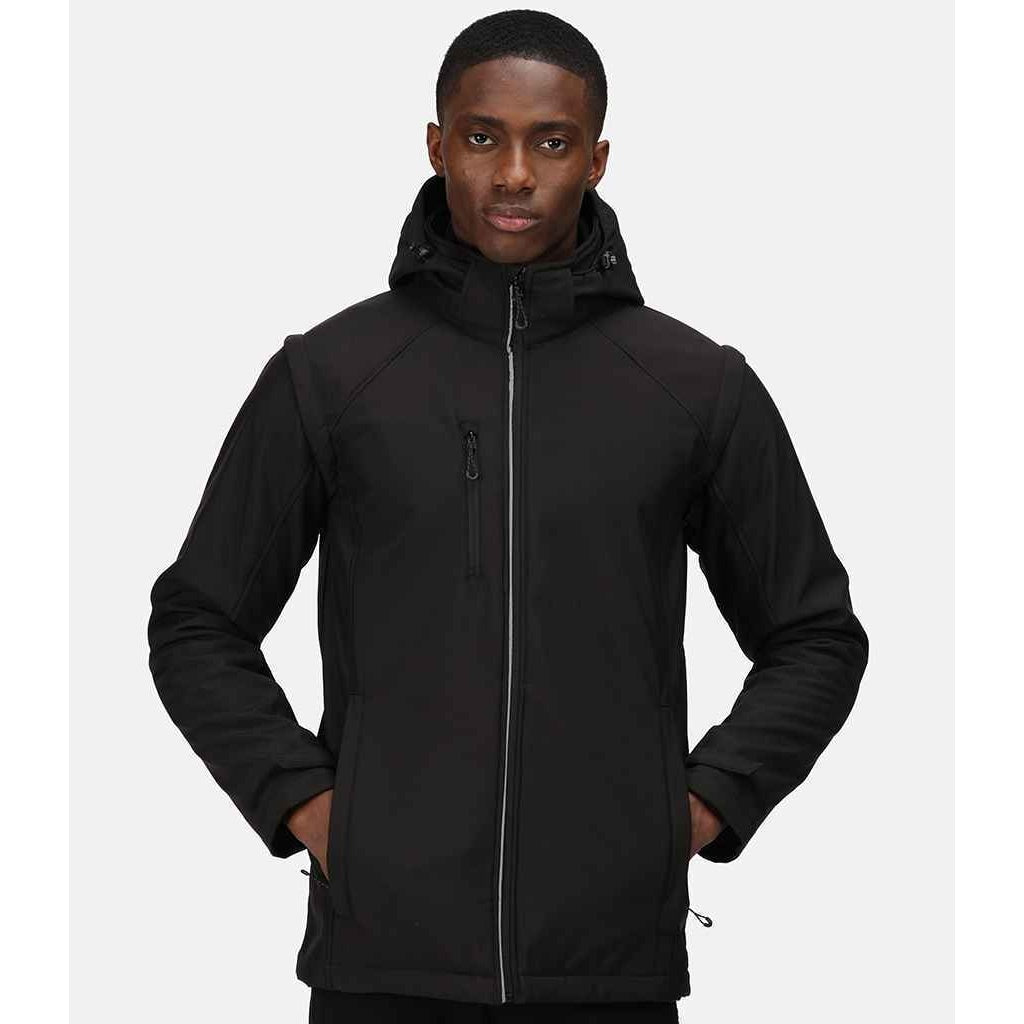 Black - Back - Regatta Mens Erasmus 4 In 1 Soft Shell Jacket