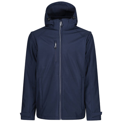Navy - Front - Regatta Mens Erasmus 4 In 1 Soft Shell Jacket