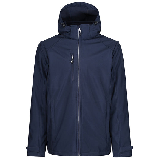 Navy - Front - Regatta Mens Erasmus 4 In 1 Soft Shell Jacket