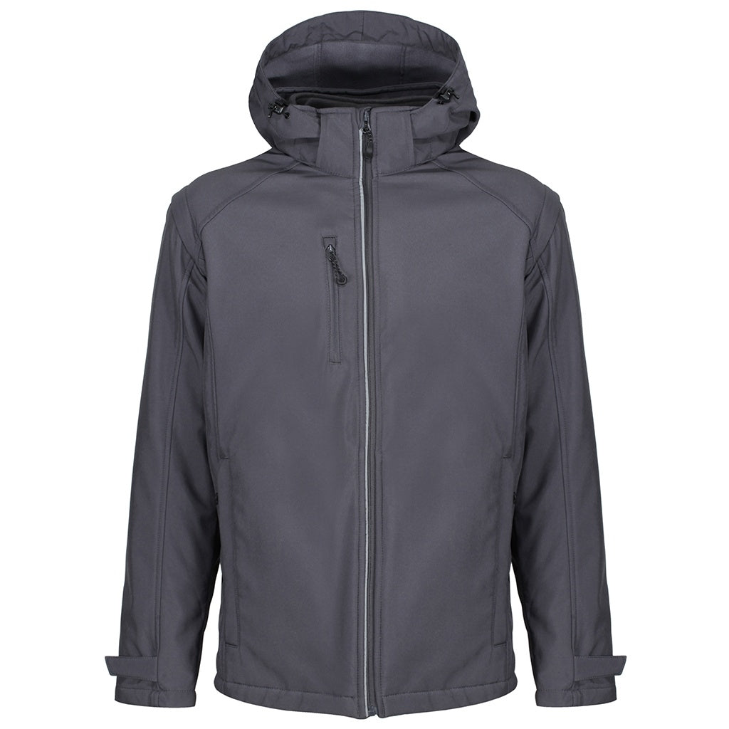Seal Grey - Front - Regatta Mens Erasmus 4 In 1 Soft Shell Jacket