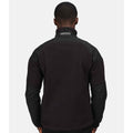 Black - Side - Regatta Mens Broadstone Showerproof Fleece Jacket