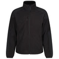 Black - Front - Regatta Mens Broadstone Showerproof Fleece Jacket