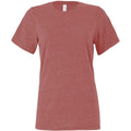 Heather Mauve - Front - Bella + Canvas Womens-Ladies CVC Relaxed Fit T-Shirt