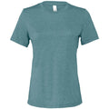 Deep Teal Heather - Front - Bella + Canvas Womens-Ladies CVC Relaxed Fit T-Shirt