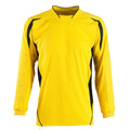 Lemon-Black - Front - SOLS Childrens-Kids Azteca Long Sleeve Football - Goalkeeper Shirt