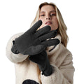 Black - Back - Beechfield Recycled Fleece Gloves