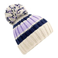 Blueberry Cheesecake - Front - Beechfield Unisex Adult Hygge Striped Beanie