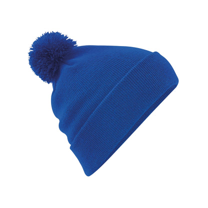 Bright Royal Blue - Front - Beechfield Unisex Adult Original Pom Pom Beanie