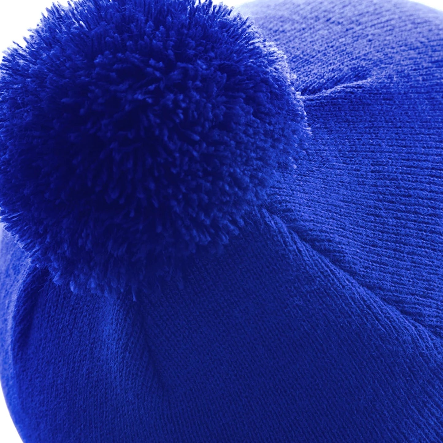 Bright Royal Blue - Back - Beechfield Unisex Adult Original Pom Pom Beanie