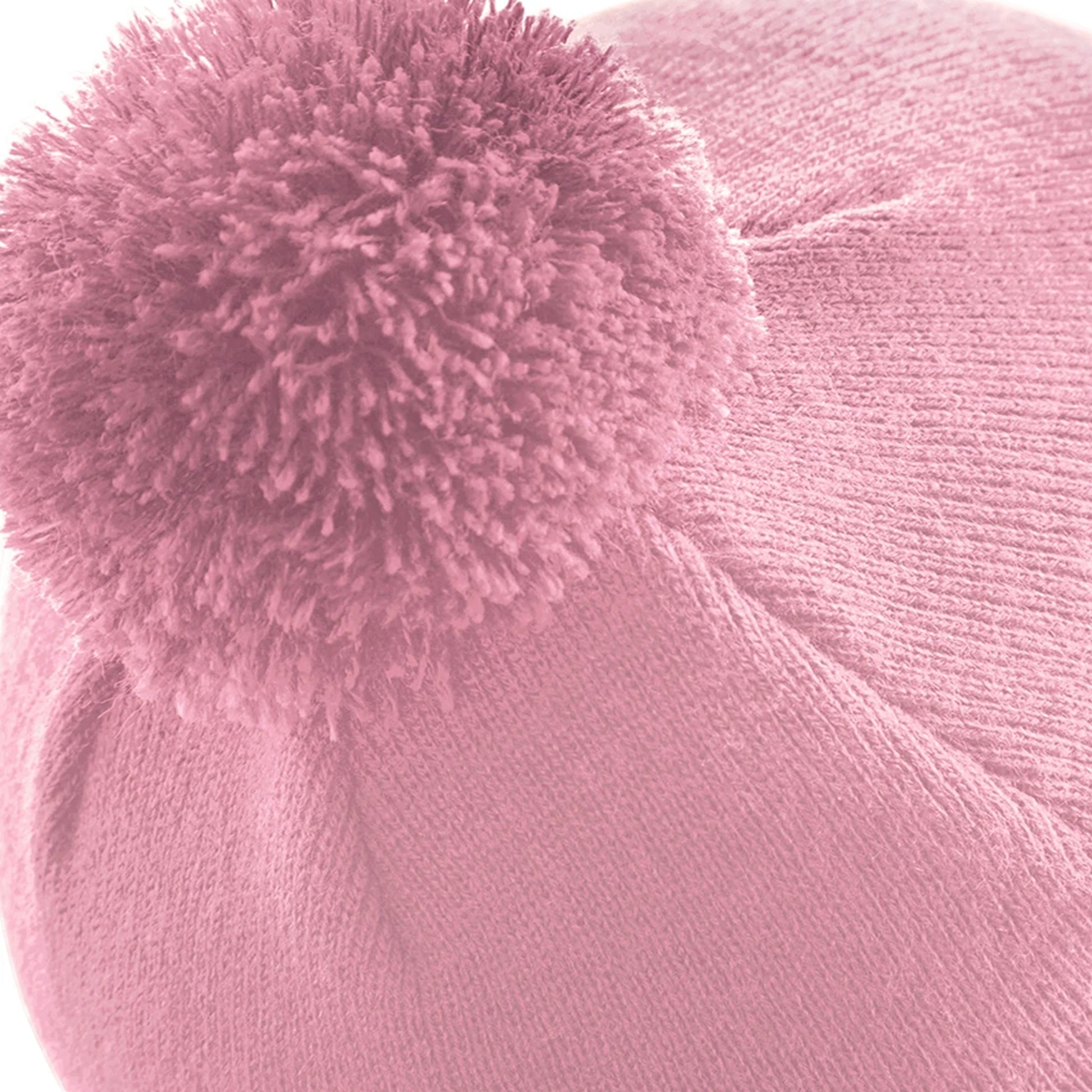 Dusky Pink - Back - Beechfield Unisex Adult Original Pom Pom Beanie