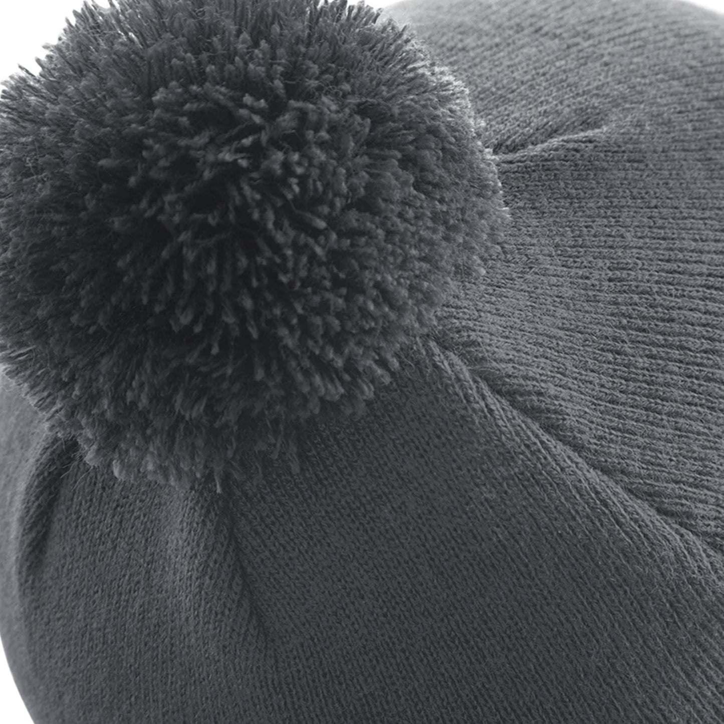 Graphite Grey - Back - Beechfield Unisex Adult Original Pom Pom Beanie