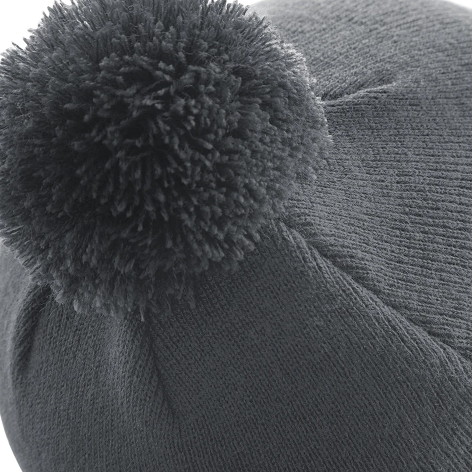 Graphite Grey - Back - Beechfield Unisex Adult Original Pom Pom Beanie