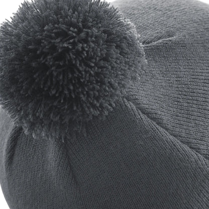 Graphite Grey - Back - Beechfield Unisex Adult Original Pom Pom Beanie