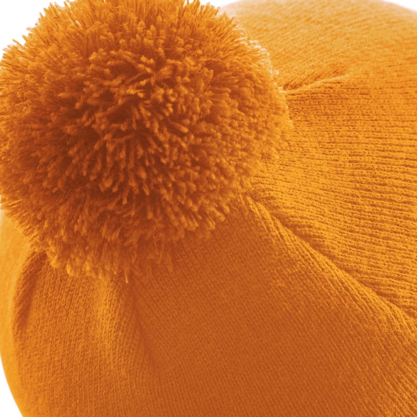 Orange - Back - Beechfield Unisex Adult Original Pom Pom Beanie