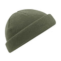 Olive Green - Front - Beechfield Unisex Adult Fisherman Recycled Beanie