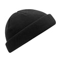Black - Front - Beechfield Unisex Adult Fisherman Recycled Beanie