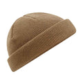Biscuit Beige - Front - Beechfield Unisex Adult Fisherman Recycled Beanie
