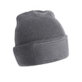Graphite Grey - Front - Beechfield Original Recycled Woven Patch Beanie