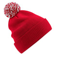 Classic Red-White - Front - Beechfield Snowstar Recycled Beanie