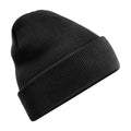 Black - Front - Beechfield Recycled Cuffed Beanie