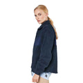 Navy - Back - Front Row Unisex Adult Sherpa Recycled Fleece Jacket