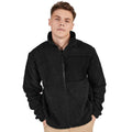 Black - Back - Front Row Unisex Adult Sherpa Recycled Fleece Jacket