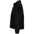 Black - Side - Front Row Unisex Adult Sherpa Recycled Fleece Jacket