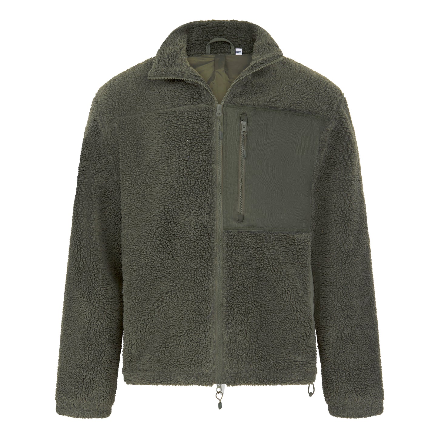 Dark Olive - Front - Front Row Unisex Adult Sherpa Recycled Fleece Jacket
