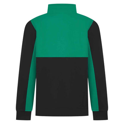 Black-Emerald - Back - Finden & Hales Childrens-Kids Quarter Zip Fleece Top