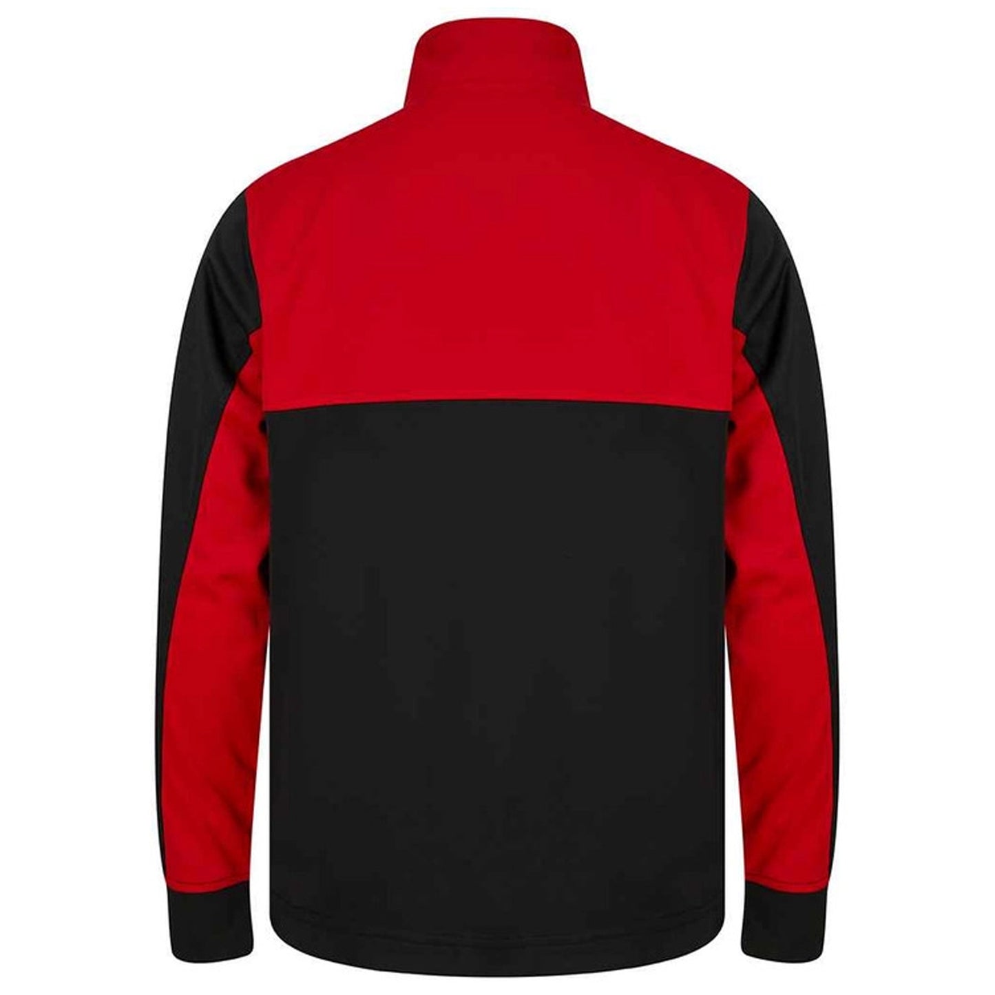 Black-Red - Back - Finden & Hales Childrens-Kids Quarter Zip Fleece Top