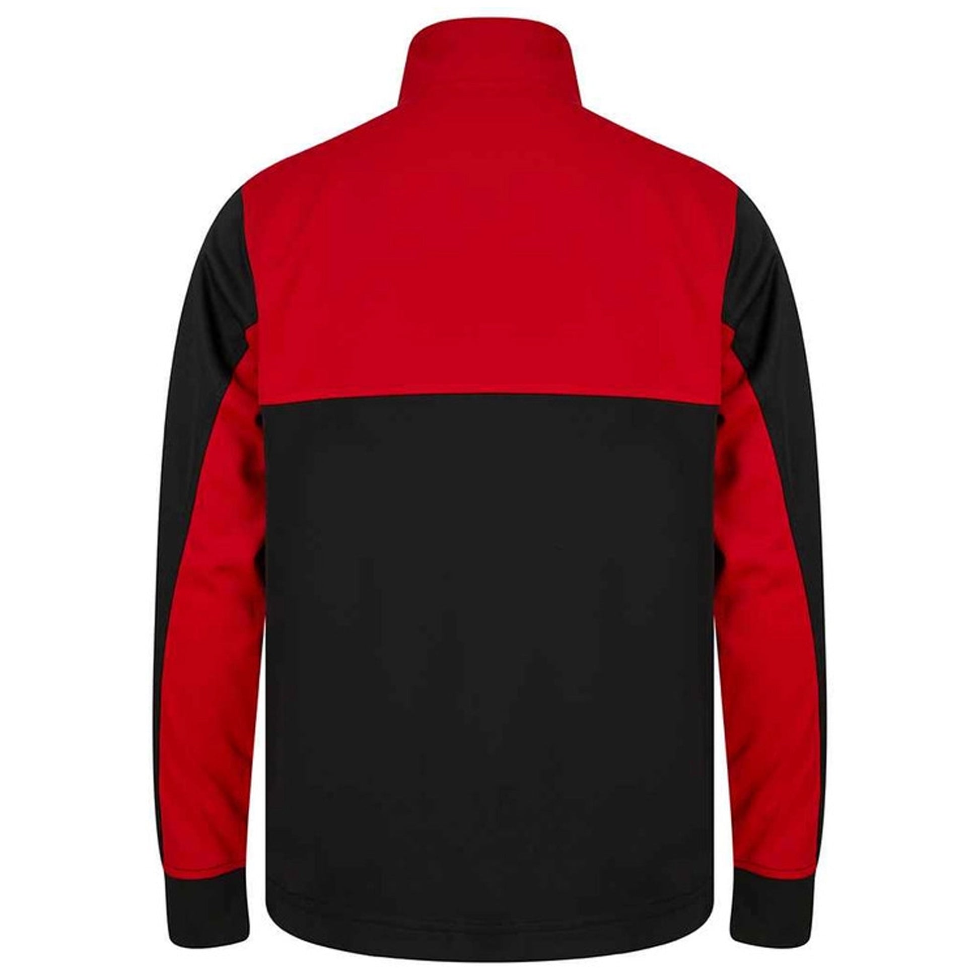 Black-Red - Back - Finden & Hales Childrens-Kids Quarter Zip Fleece Top