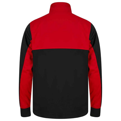 Black-Red - Back - Finden & Hales Childrens-Kids Quarter Zip Fleece Top