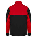 Black-Red - Back - Finden & Hales Childrens-Kids Quarter Zip Fleece Top