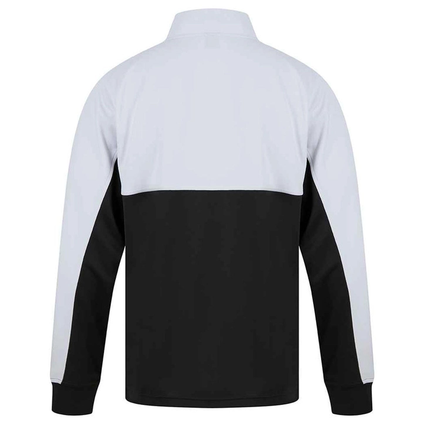 Black-White - Back - Finden & Hales Childrens-Kids Quarter Zip Fleece Top
