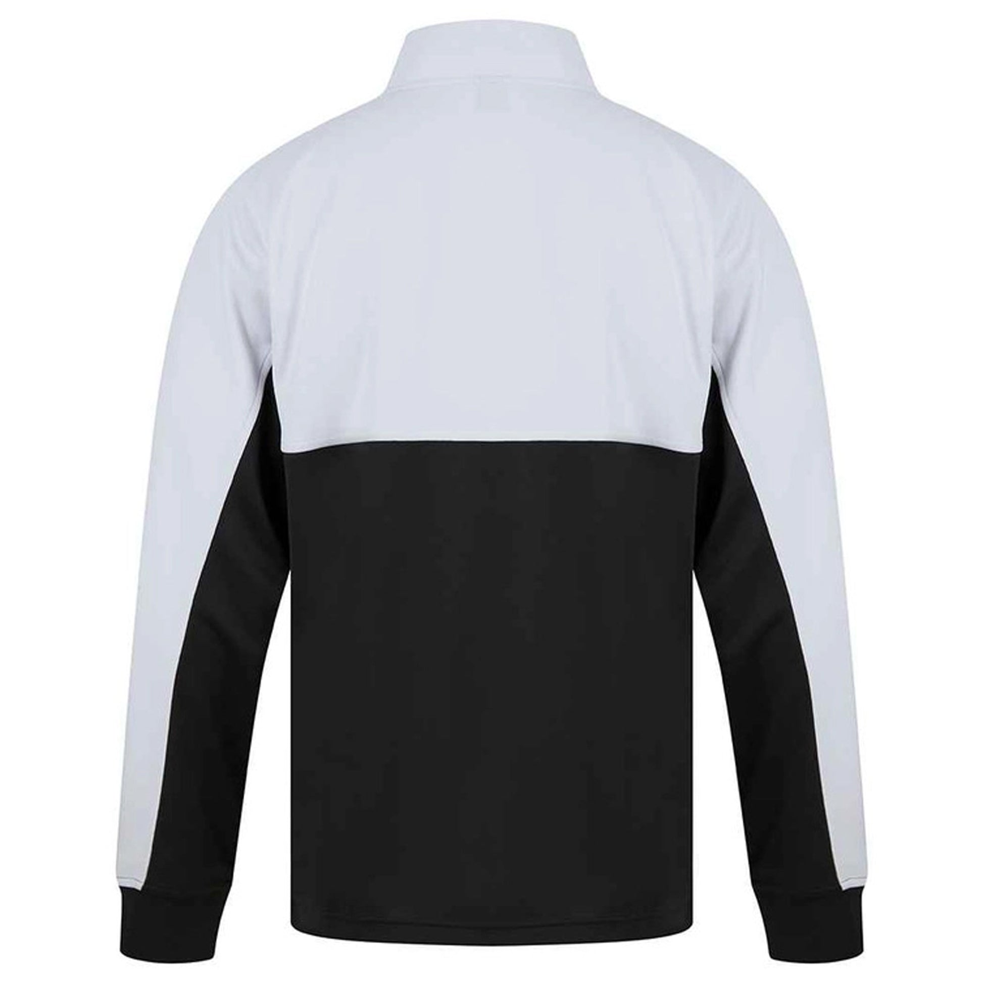 Black-White - Back - Finden & Hales Childrens-Kids Quarter Zip Fleece Top