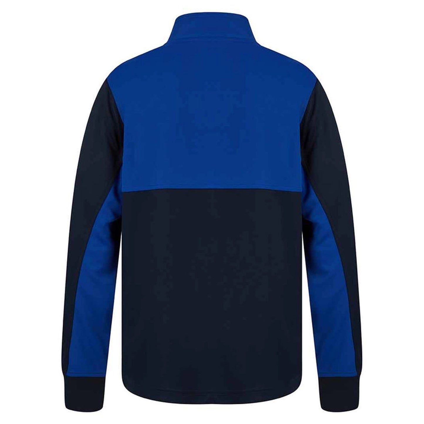 Navy-Royal Blue - Back - Finden & Hales Childrens-Kids Quarter Zip Fleece Top