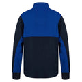 Navy-Royal Blue - Back - Finden & Hales Childrens-Kids Quarter Zip Fleece Top