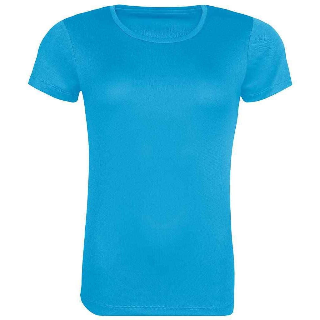 Sapphire Blue - Front - Awdis Womens-Ladies Cool Recycled T-Shirt