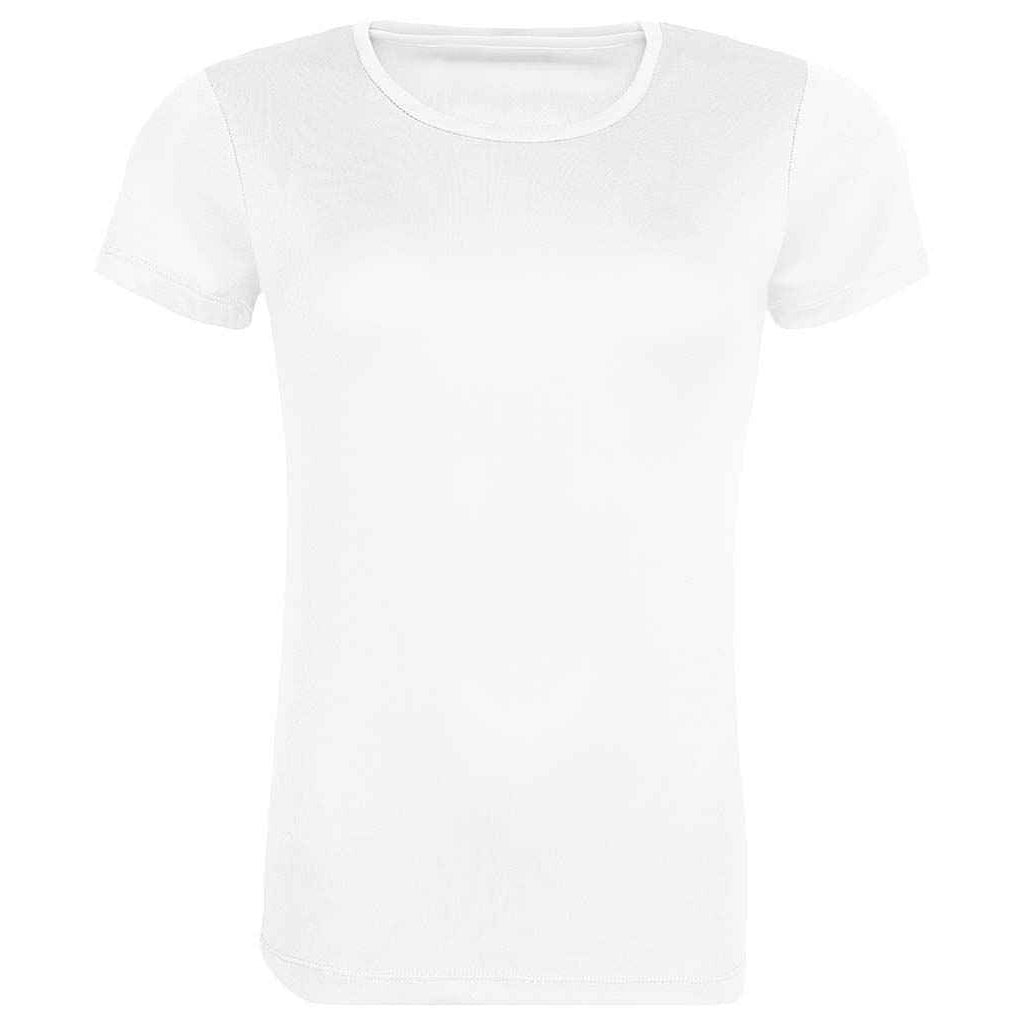 Arctic White - Front - Awdis Womens-Ladies Cool Recycled T-Shirt