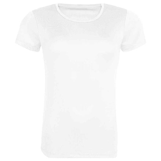 Arctic White - Front - Awdis Womens-Ladies Cool Recycled T-Shirt