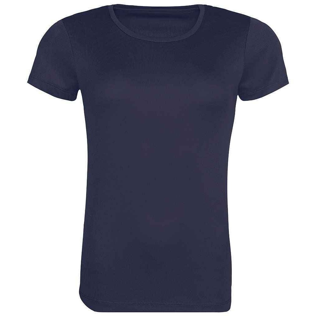 French Navy - Front - Awdis Womens-Ladies Cool Recycled T-Shirt