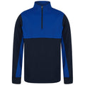 Navy-Royal Blue - Front - Finden & Hales Mens Quarter Zip Track Top
