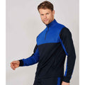 Navy-Royal Blue - Back - Finden & Hales Unisex Adult Quarter Zip Fleece Top