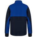 Navy-Royal Blue - Side - Finden & Hales Unisex Adult Quarter Zip Fleece Top