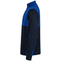 Navy-Royal Blue - Side - Finden & Hales Mens Quarter Zip Track Top